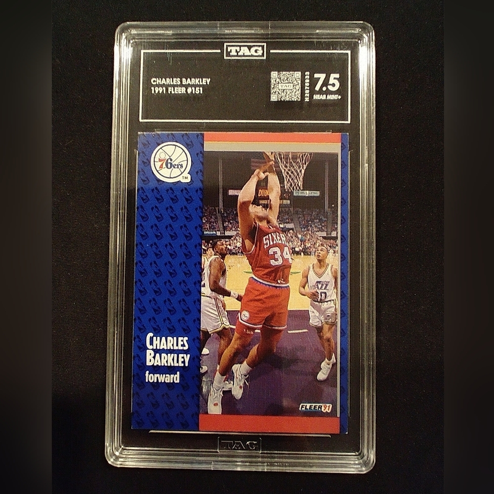 1991 Fleer #151 Charles Barkley Phila 76ers - TAG Graded 7.5 NM+